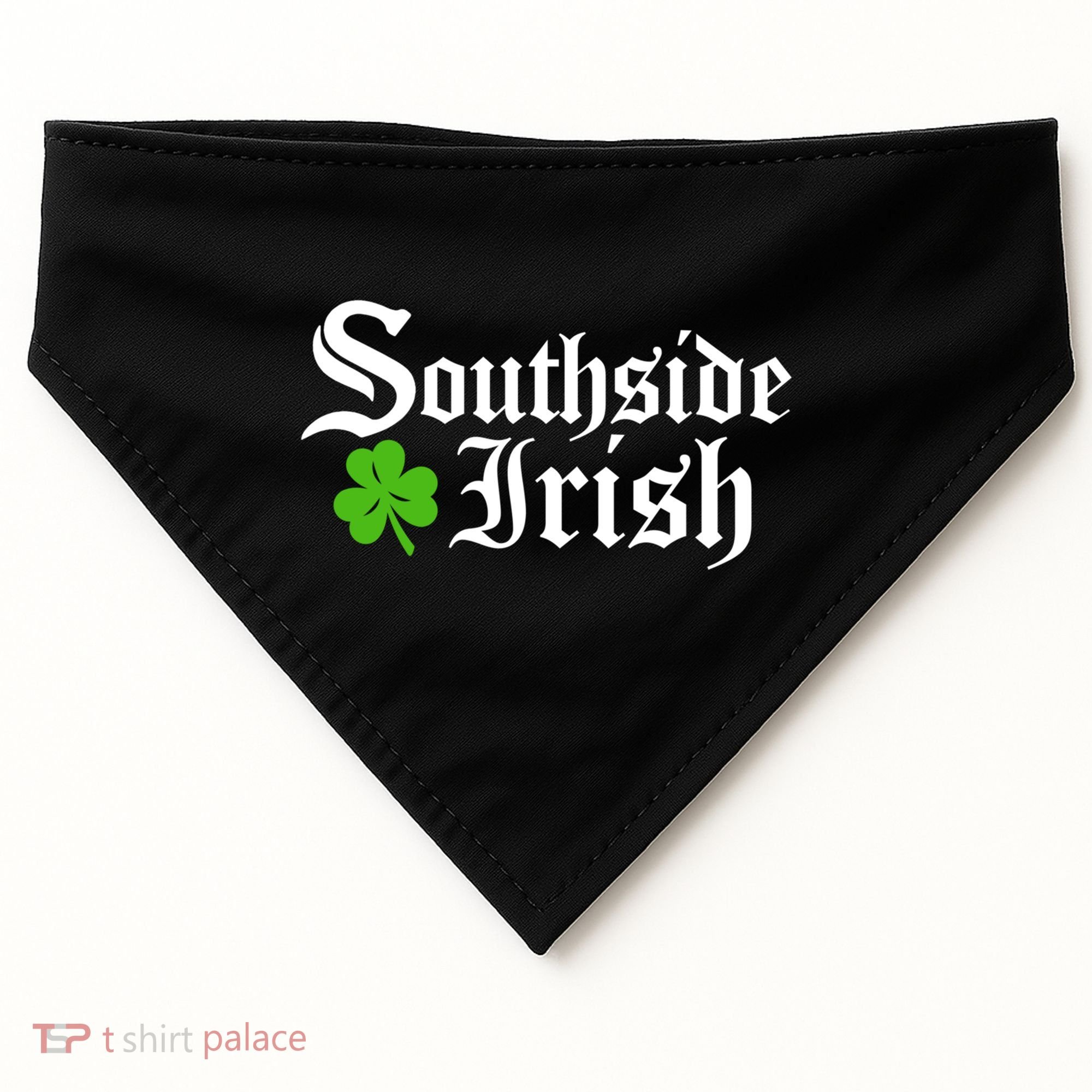 South Side Irish Chicago St Patricks Day Funny Gift USA-Made Doggie Bandana