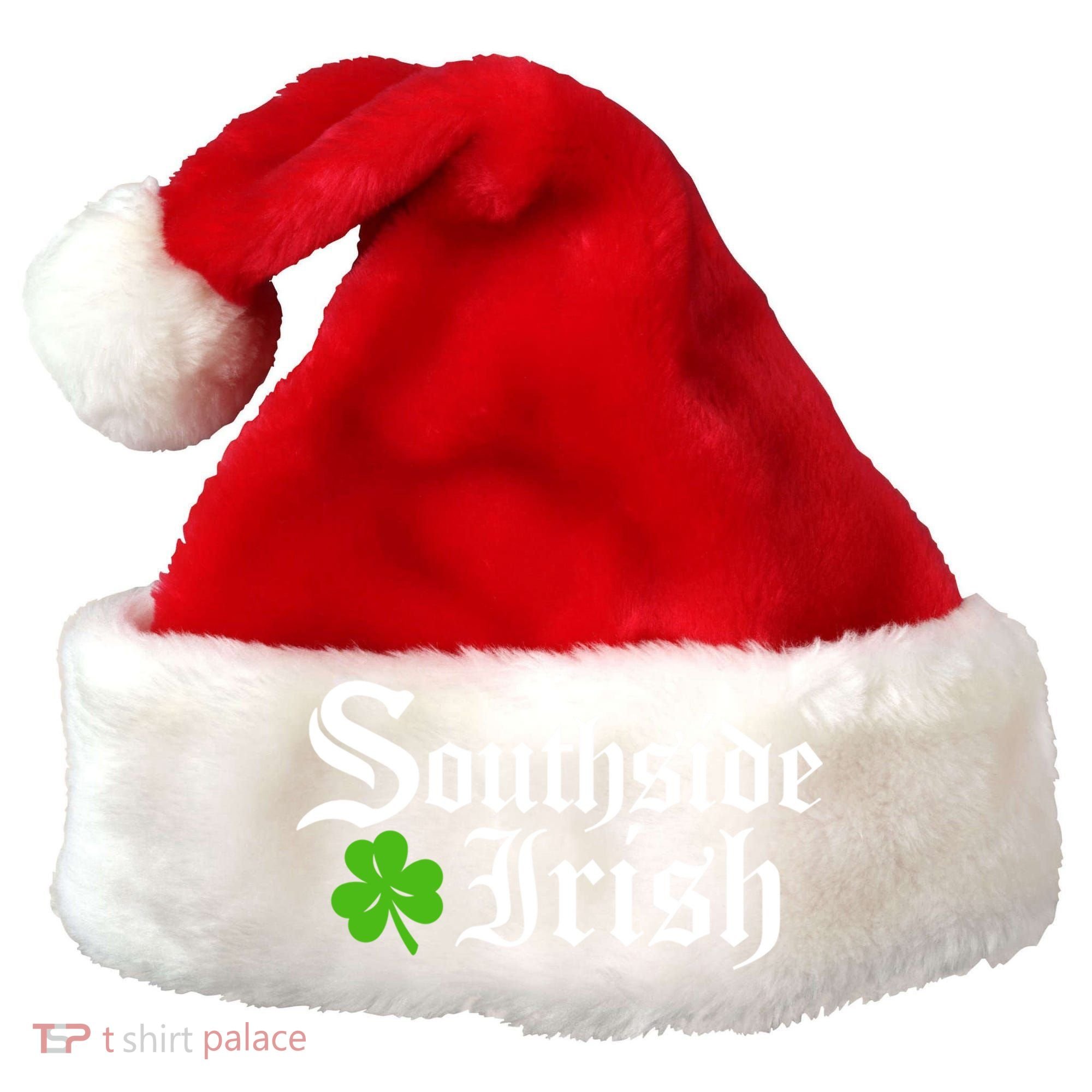 South Side Irish Chicago St Patricks Day Funny Gift Santa Hat