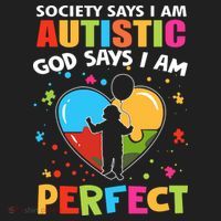 Society Says I Am Autistic God Says I Am Perfect Autism Awareness Beanie thumb 2