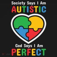 Society Says I Am Autistic God Says I Am Perfect Autism Awareness Mother's Day Women's Hoodie thumb 2
