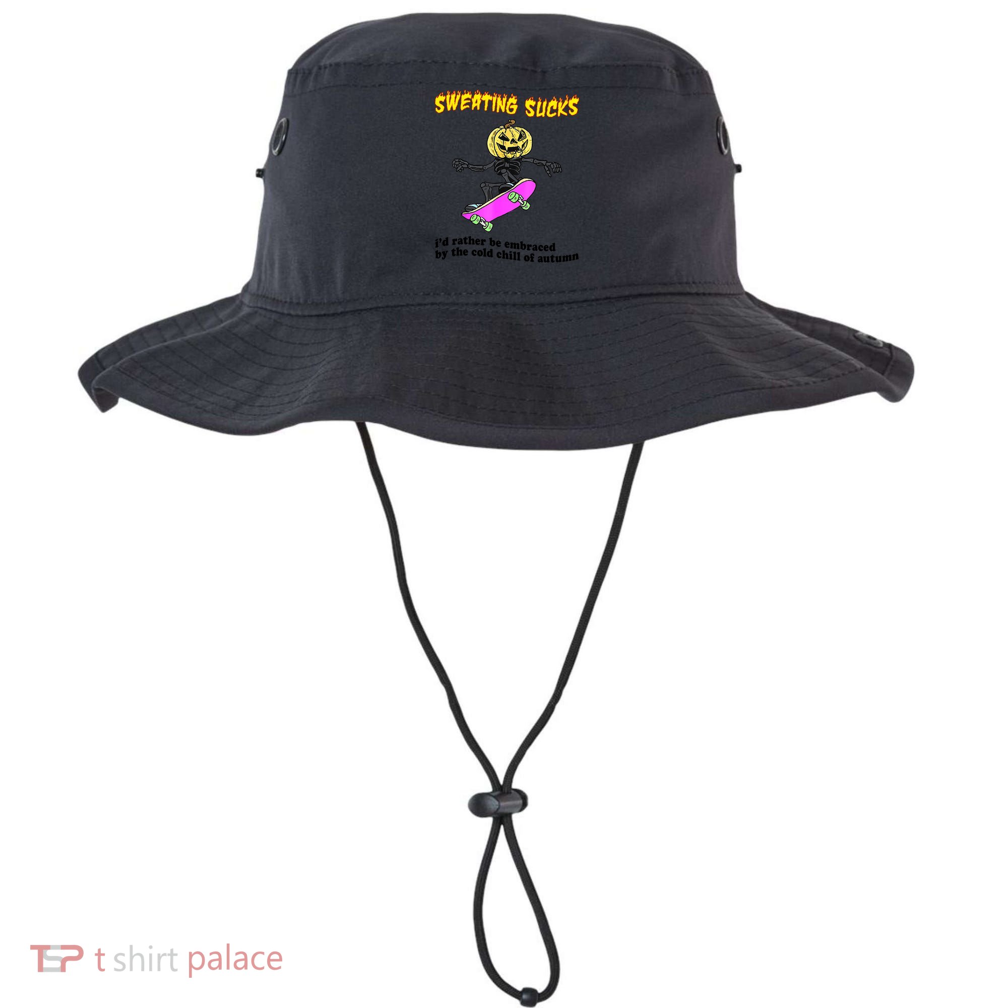 Sweating Sucks I'd Rather Be Embraced Funny Halloween Bucket Hat