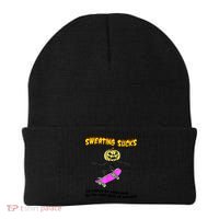 Sweating Sucks I'd Rather Be Embraced Funny Halloween Beanie thumb 0