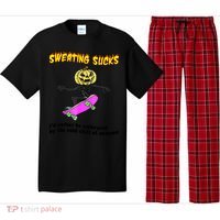Sweating Sucks I'd Rather Be Embraced Funny Halloween Pajama Set thumb 0