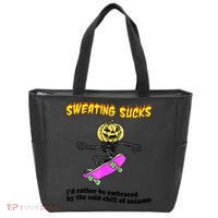 Sweating Sucks I'd Rather Be Embraced Funny Halloween Tote Bag thumb 0