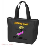 Sweating Sucks I'd Rather Be Embraced Funny Halloween Tote Bag thumb 3