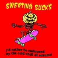 Sweating Sucks I'd Rather Be Embraced Funny Halloween Santa Hat thumb 1
