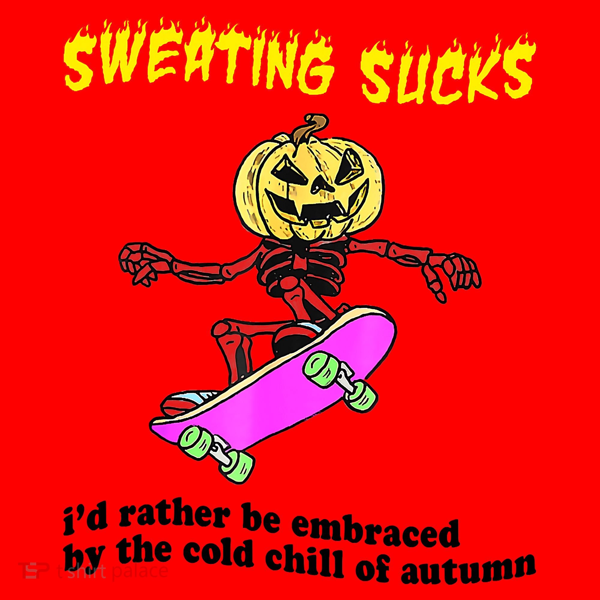 Sweating Sucks I'd Rather Be Embraced Funny Halloween Santa Hat