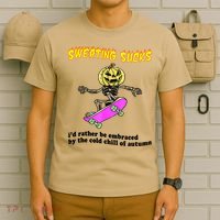 Sweating Sucks I'd Rather Be Embraced Funny Halloween T-Shirt thumb 6