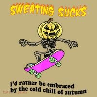 Sweating Sucks I'd Rather Be Embraced Funny Halloween Polo thumb 2