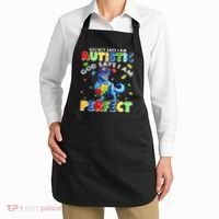 Society Says I'm Autistic God Says I'm Perfect Autism Funny Apron thumb 2