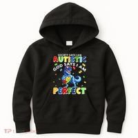 Society Says I'm Autistic God Says I'm Perfect Autism Funny Kids Hoodie thumb 0