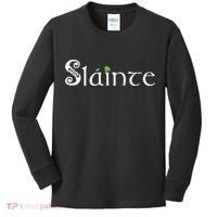 Slainte, Sláinte Irish Cheers, Health, St Patrick's Day Kids Long Sleeve Shirt thumb 0