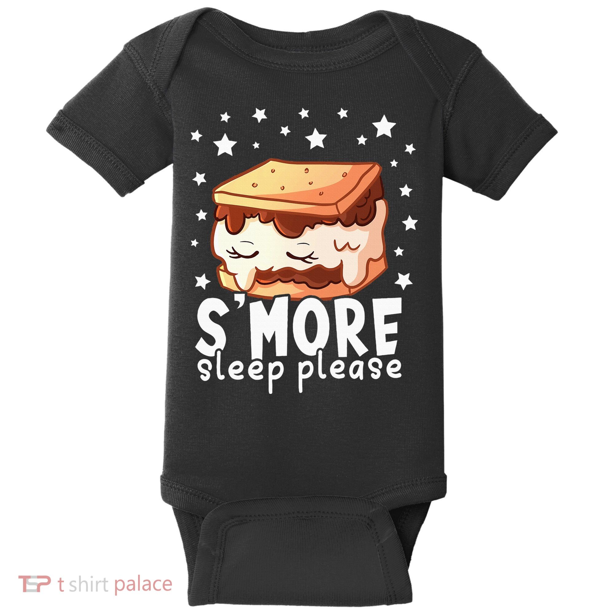 Smore Sleep I Marshmallow Pajamas Forcamping Baby Bodysuit