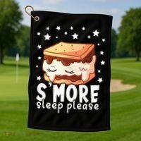 Smore Sleep I Marshmallow Pajamas Forcamping Golf Towel thumb 1