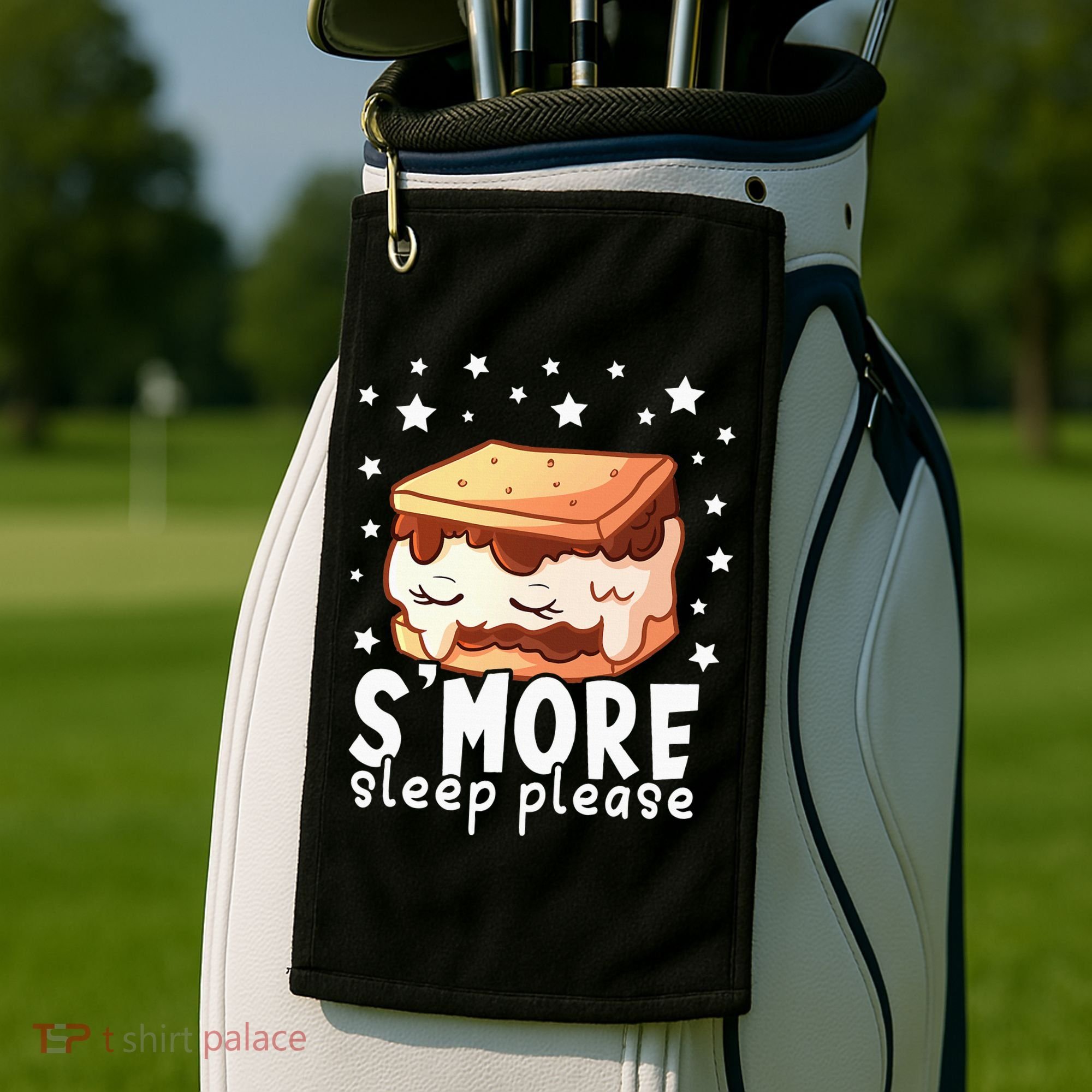 Smore Sleep I Marshmallow Pajamas Forcamping Golf Towel