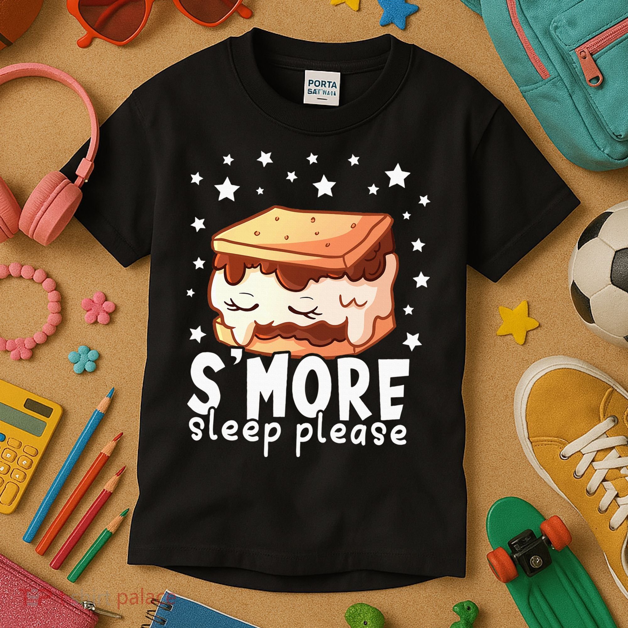 Smore Sleep I Marshmallow Pajamas Forcamping Kids T-Shirt