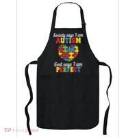 Society Says I Am Autism Go Days I Am Perfect Apron thumb 0