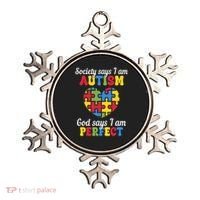 Society Says I Am Autism Go Days I Am Perfect Ornament thumb 0