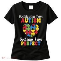 Society Says I Am Autism Go Days I Am Perfect Women's T-Shirt thumb 0