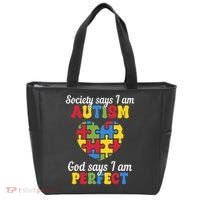 Society Says I Am Autism Go Days I Am Perfect Tote Bag thumb 0