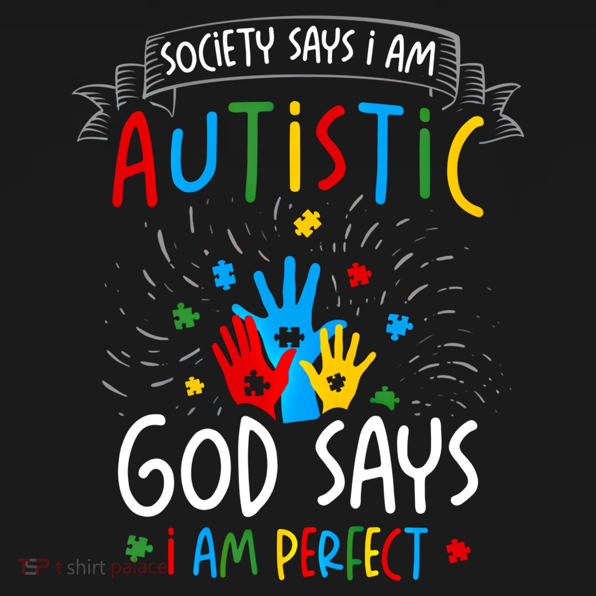 Society Says I Am Autistic God Says I Am Perfect Autism Gift Women's Hoodie