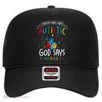 Society Says I Am Autistic God Says I Am Perfect Autism Gift Hat thumb 0