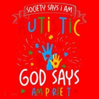 Society Says I Am Autistic God Says I Am Perfect Autism Gift Santa Hat thumb 1