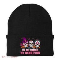 Sugar Skulls In October We Wear Pink Breast Cancer Awareness Beanie thumb 0