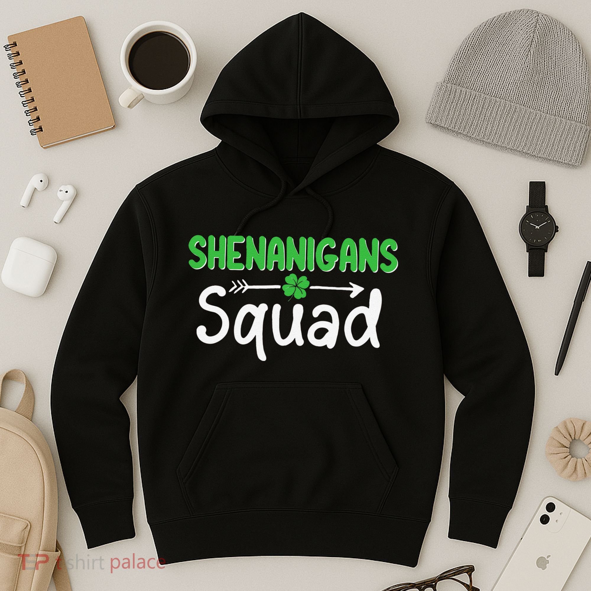 Shenanigans Squad Irish Shamrock Funny Saint Patricks Day Hoodie