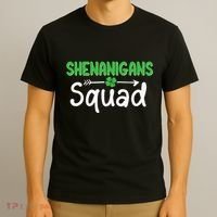 Shenanigans Squad Irish Shamrock Funny Saint Patricks Day T-Shirt thumb 3
