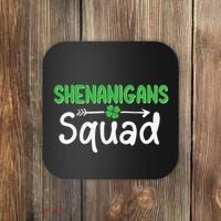 Shenanigans Squad Irish Shamrock Funny Saint Patricks Day Coaster thumb 0