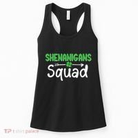 Shenanigans Squad Irish Shamrock Funny Saint Patricks Day Women's Tank Top thumb 0