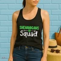 Shenanigans Squad Irish Shamrock Funny Saint Patricks Day Women's Tank Top thumb 2