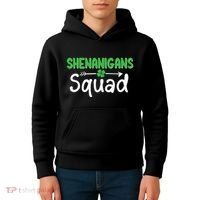 Shenanigans Squad Irish Shamrock Funny Saint Patricks Day Kids Hoodie thumb 4