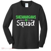 Shenanigans Squad Irish Shamrock Funny Saint Patricks Day Kids Long Sleeve Shirt thumb 0