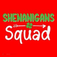 Shenanigans Squad Irish Shamrock Funny Saint Patricks Day Santa Hat thumb 1