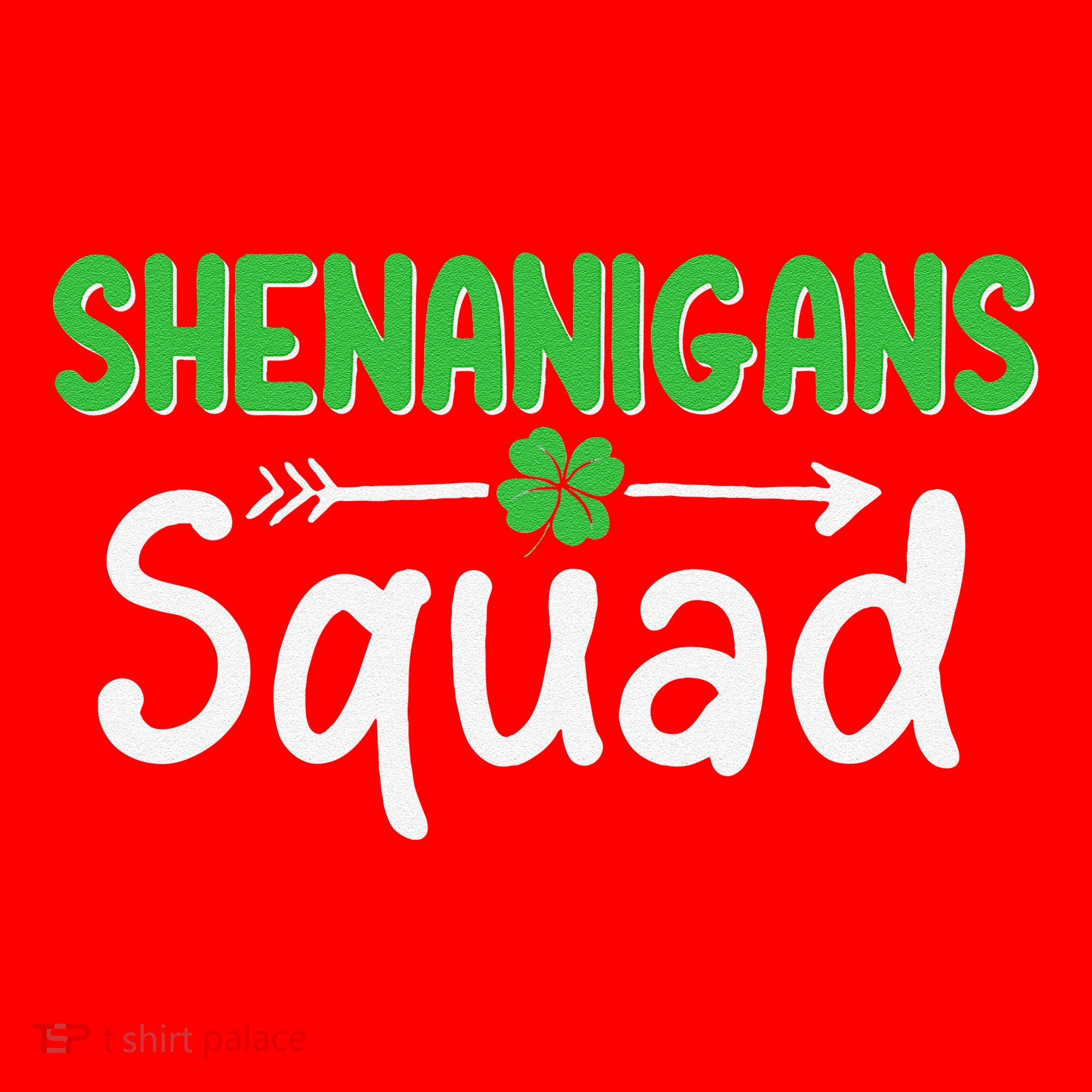 Shenanigans Squad Irish Shamrock Funny Saint Patricks Day Santa Hat