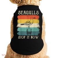 Seagulls Stop It Now Bird Lover 80s Retro Funny Seagull Doggie Tank thumb 0