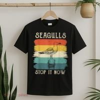 Seagulls Stop It Now Bird Lover 80s Retro Funny Seagull T-Shirt thumb 2