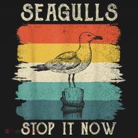 Seagulls Stop It Now Bird Lover 80s Retro Funny Seagull Backpack thumb 2