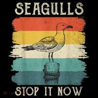 Seagulls Stop It Now Bird Lover 80s Retro Funny Seagull Mousepad thumb 1