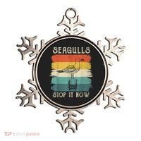 Seagulls Stop It Now Bird Lover 80s Retro Funny Seagull Ornament thumb 0