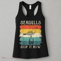 Seagulls Stop It Now Bird Lover 80s Retro Funny Seagull Women's Tank Top thumb 3