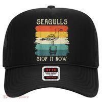 Seagulls Stop It Now Bird Lover 80s Retro Funny Seagull Hat thumb 0
