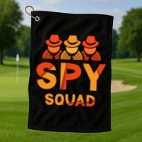 Spy Squad Investigator Private Detective Investigation Funny Gift Golf Towel thumb 1