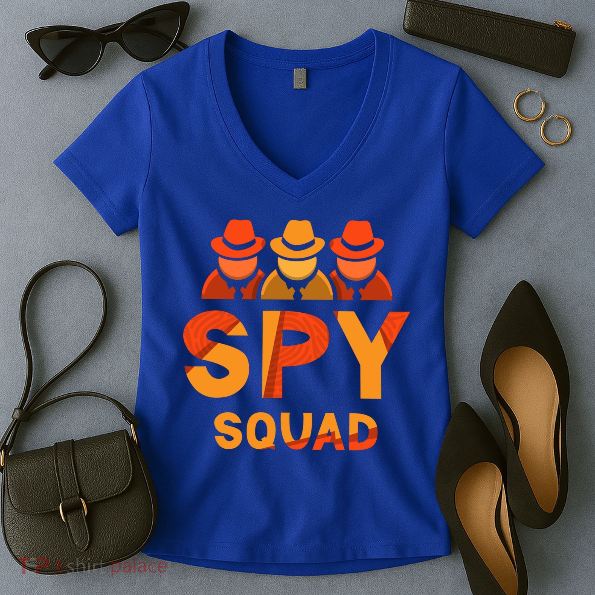 Spy Squad Investigator Private Detective Investigation Funny Gift Women's V-Neck T-Shirt
