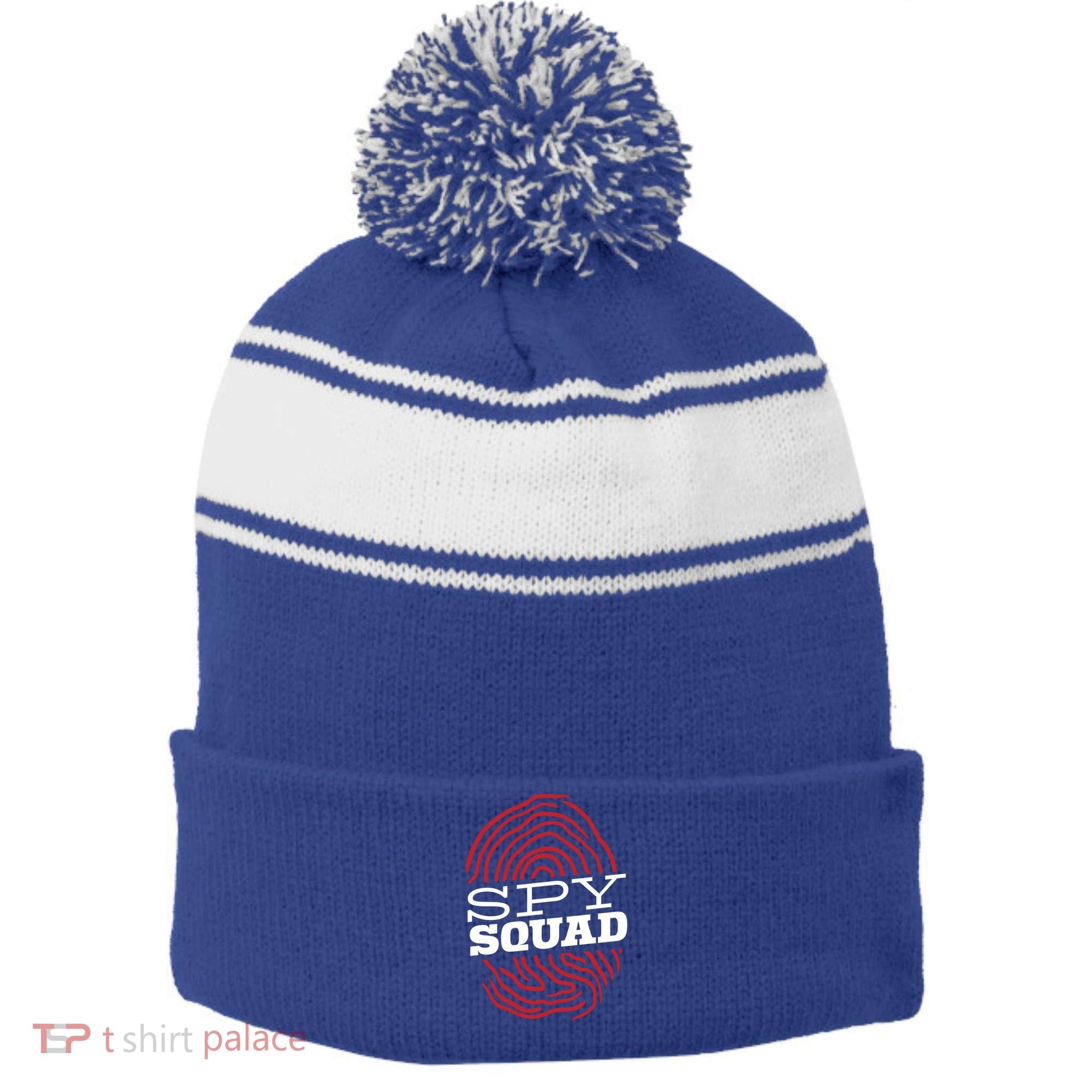 Spy Squad Investigator Private Detective Investigation Gift Stripe Pom Pom Beanie