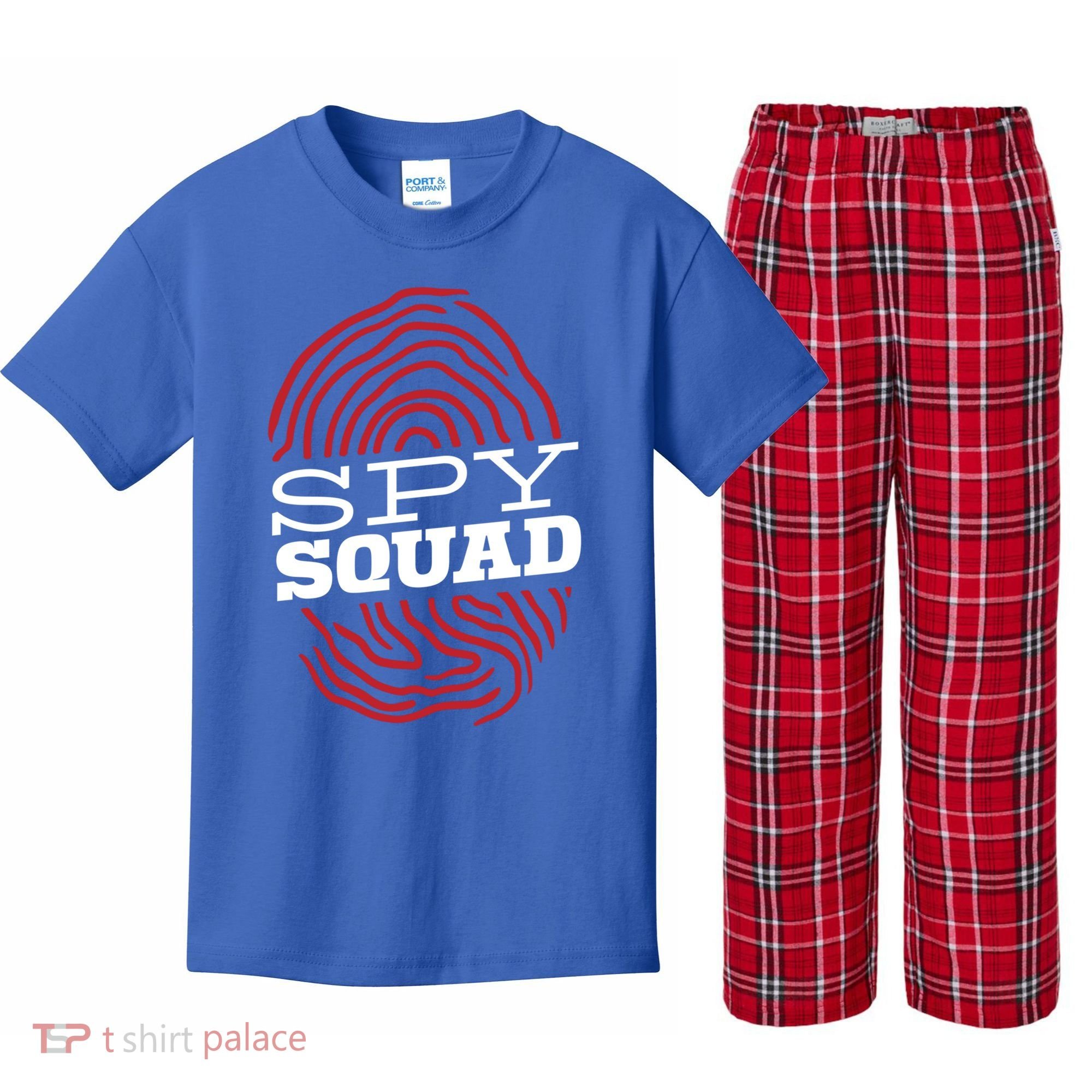 Spy Squad Investigator Private Detective Investigation Gift Kids Plaid Pajama Set