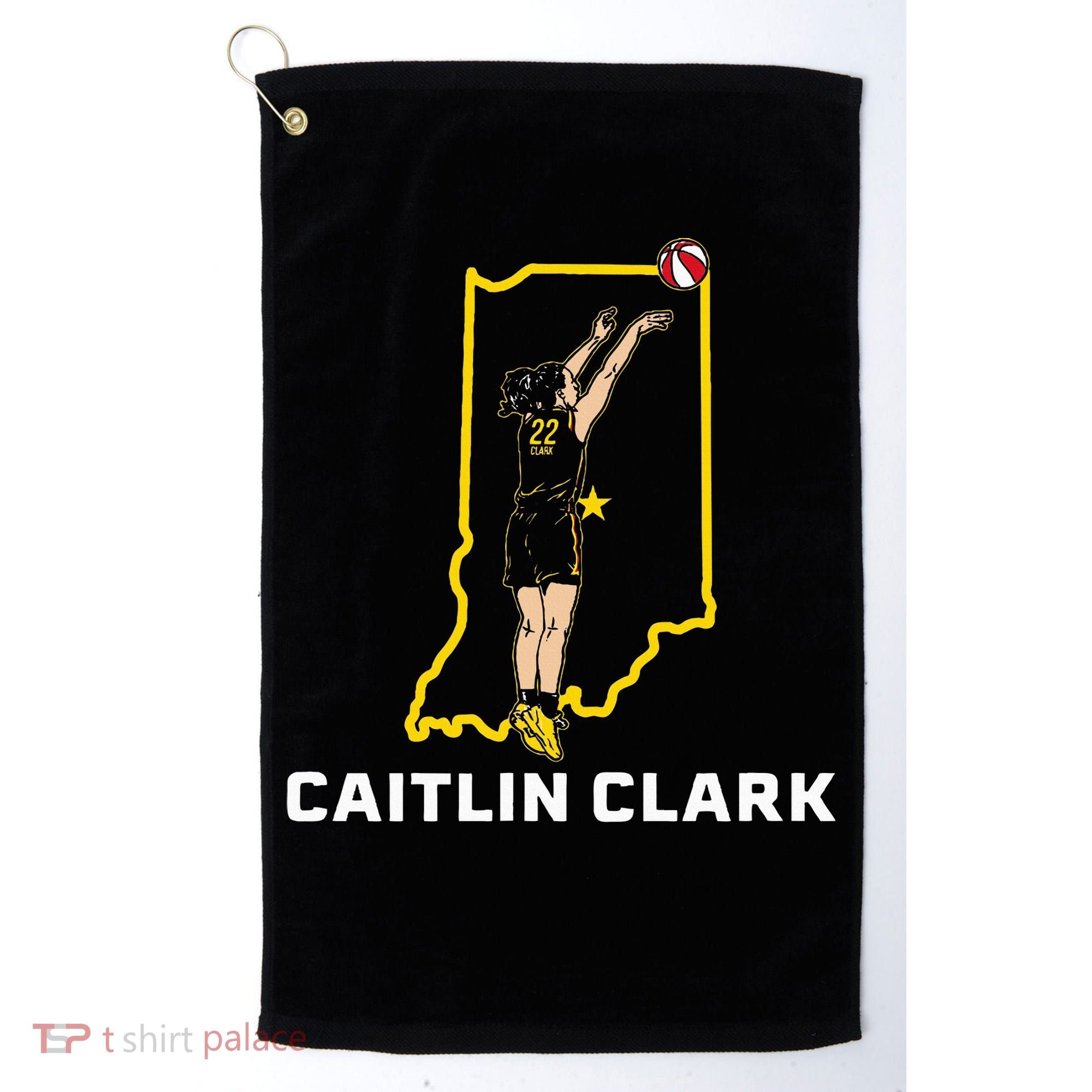State Star Indiana Basketball Golf Towel