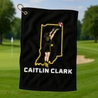 State Star Indiana Basketball Golf Towel thumb 1
